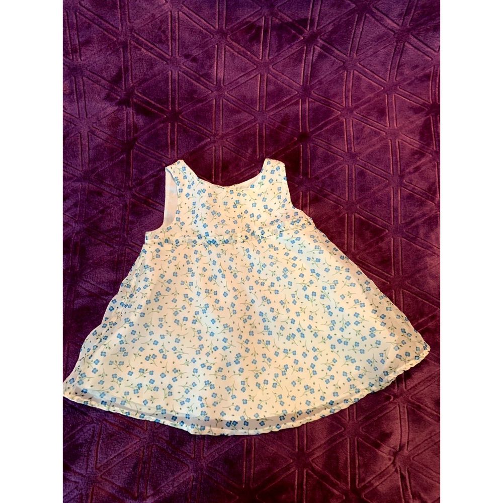 Baby Togs infant dress girls 6-9 months blue floral spring summer